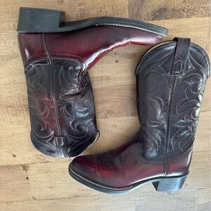 Acme western boots model 4939 Men's Red Leather Western Boots size 8 D USA